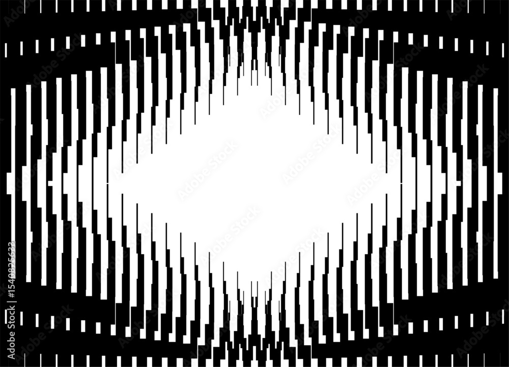 Poster vector pattern of black broken lines on a white background in digital style. striped design element.
