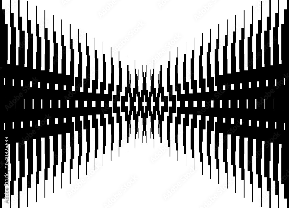 Poster vector pattern of black broken lines on a white background in digital style. striped design element.