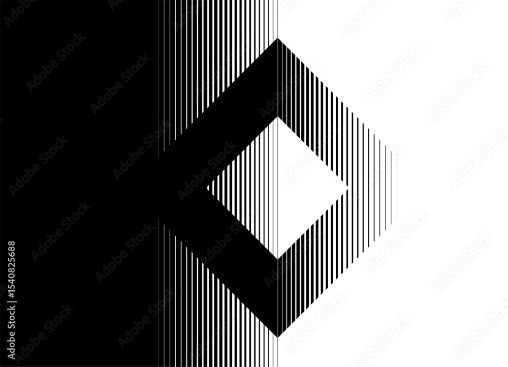 Poster transition from black to white. vector pattern of black broken lines in digital style. striped desig