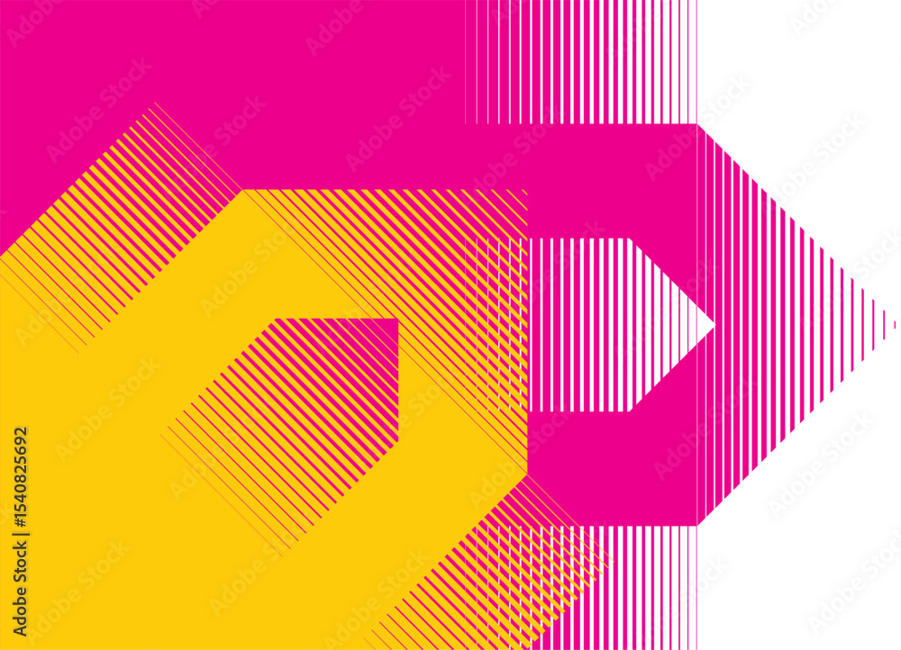Poster bright vector pattern of purple and yellow geometric shapes. design element. modern vector backgroun