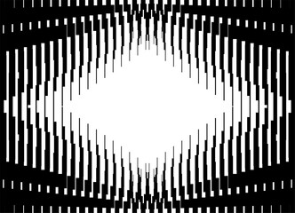 Vector pattern of black broken lines on a white background in digital style. Striped Design Element. Modern vector background. Abstract pixels. Rhombus