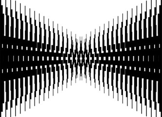 Vector pattern of black broken lines on a white background in digital style. Striped Design Element. Modern vector background. Abstract pixels