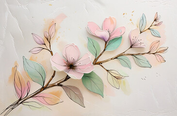 Abstract Floral Background With Flowers