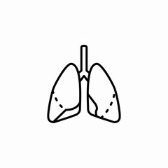 healthy lungs icon sign vector