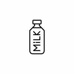 milk bottle icon sign vector