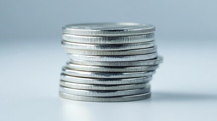 Stack of silver coins (1)
