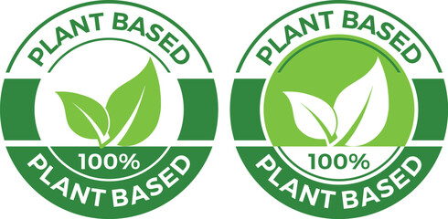 Plant-Based Product Icon – Natural Ingredient Vector Label for Food and Packaging Design