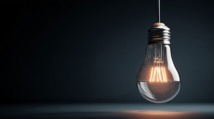Glowing Lightbulb Symbolizing Creativity and Innovation