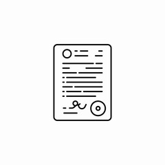 agreement contarct icon sign vector