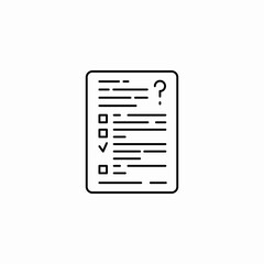 assesment test icon sign vector