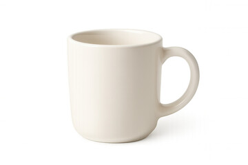 Plain ceramic mug on white background concept of transparent background  