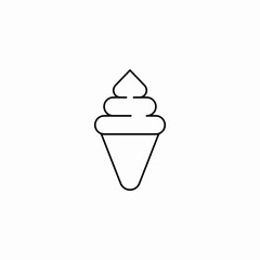 cone icecream icon sign vector