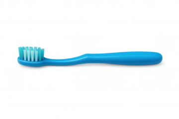 Blue toothbrush on a white background for transparent background concept  