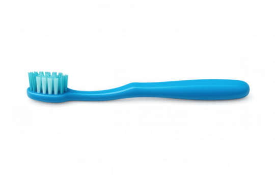 Blue toothbrush on a white background for transparent background concept  