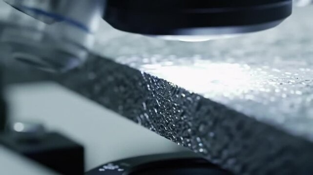 Innovative Nanomaterial Investigating Under Microscope For Microscopic Research