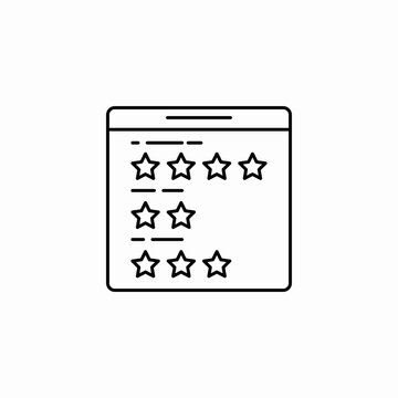 customer review icon sign vector