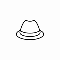 fedora hat icon sign vector