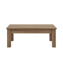 Rectangular coffee table with simple wooden construction