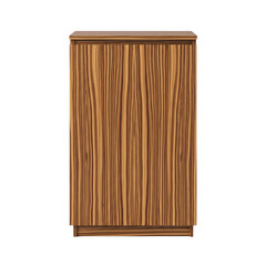 Vertical cabinet with high gloss zebrawood veneer doors
