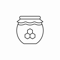 honey jar icon sign vector