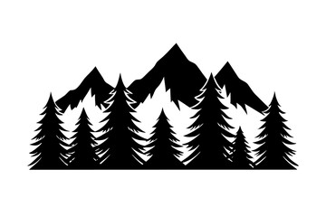 Fototapeta premium set of fir trees