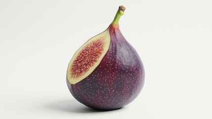 Fresh fig halved, vibrant purple