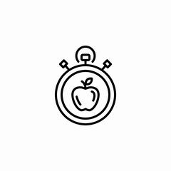 nutrition timer icon sign vector