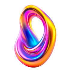 Vibrant Metallic Morphing Abstract Sculpture