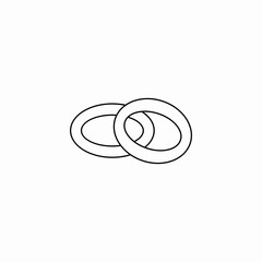 onion rings icon sign vector