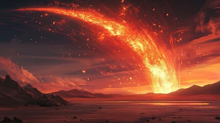 Bright orange and crimson fireworks shoot up in symphonic harmony