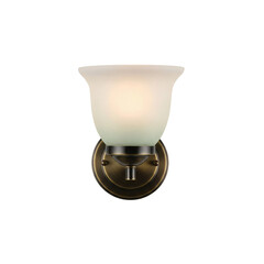 Wall sconce light fixture, isolated on transparent background