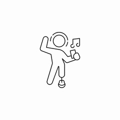 person first music icon sign vector