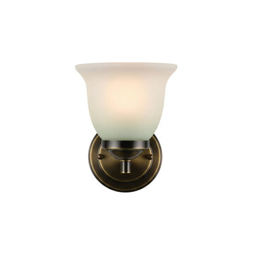 Wall sconce light fixture, isolated on transparent background