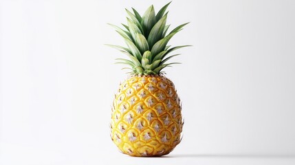 Single pineapple on white background (1)