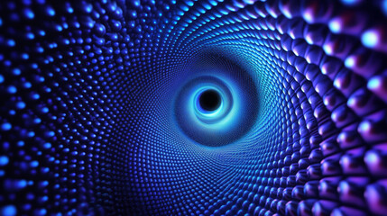 Blue Neon Dot Matrix Tunnel – Futuristic Digital Background