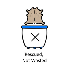 Rescued, Not Wasted – Fabric Bin Representing Upcycled Resources