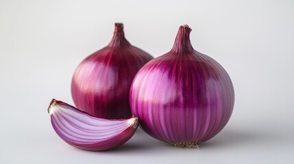 Red onions, close-up