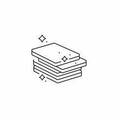 stack boards piles icon sign vector