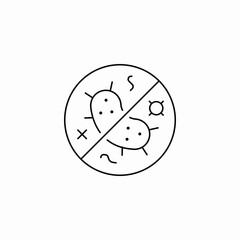 sterile of bacteria icon sign vector