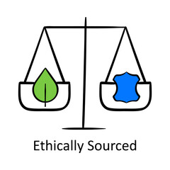 Ethically Sourced – Scale Representing Fair Trade and Responsibility