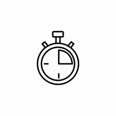 timer stopwatch icon sign vector