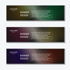 Editable Vector Web Banner Templates in Modern Styles Editable Vector Web Banner design