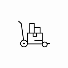 warehouse trolley icon sign vector