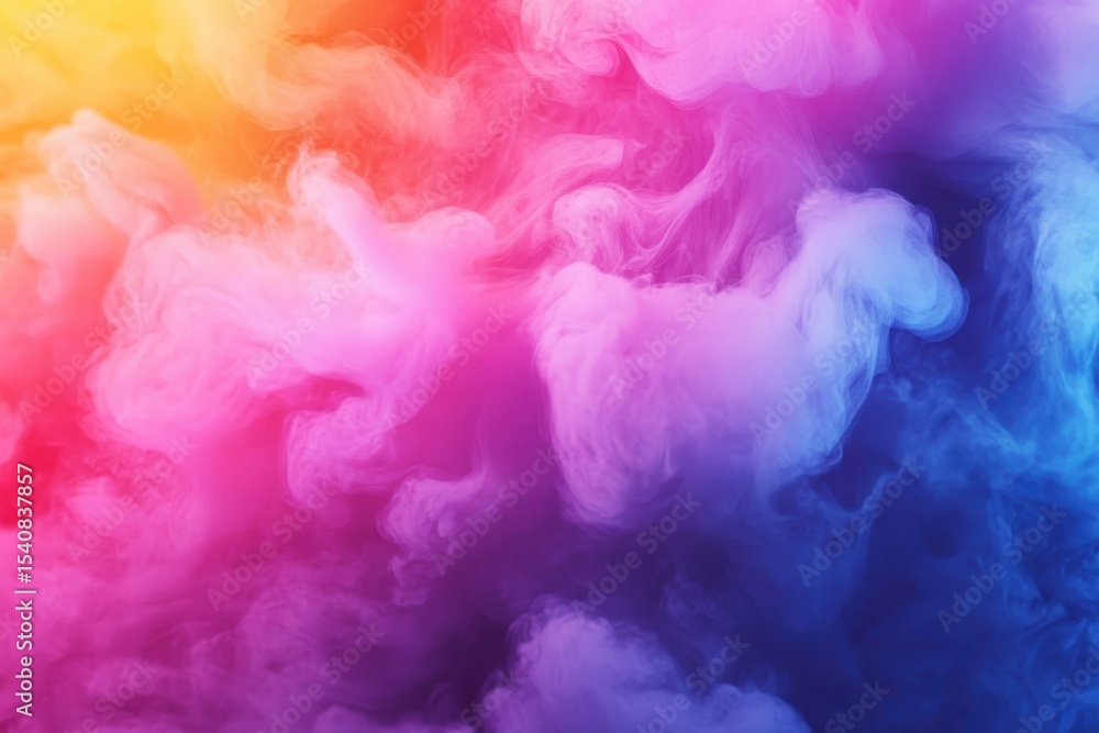 Aufkleber multicolor neon fluid particles create a vibrant glowing effect in a dynamic display, 4k fluid parti