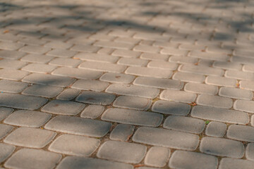 Asphalt made of tiles with shade