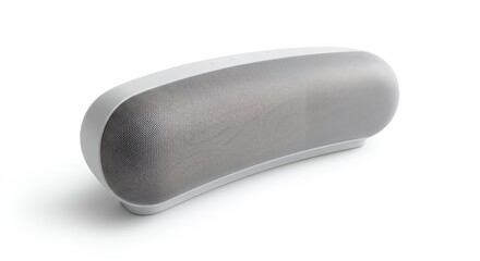 Modern portable speaker oval design gray and white