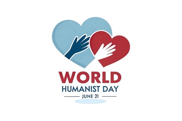 World humanist day june 21st two hearts graphic