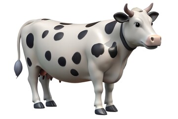 Cartoon cow illustration white background