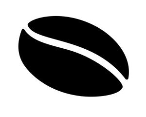 Coffee bean, coffee - vector silhouette image for logo, pictogram or stencil. Coffee for stencil or icon