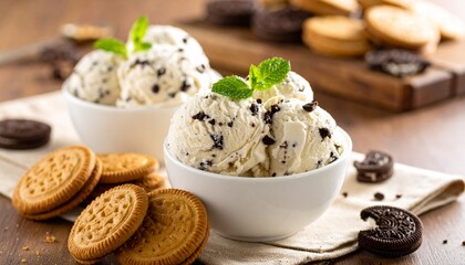 Cookies and Cream. This flavor combines vanilla ice cream with crushed chocolate sandwich cookies (like Oreos). It's a favorite among kids and adults alike for its crunchy texture and sweet flavor. 
